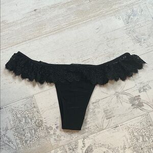 Dolls Kill Widow Black Lace Bikini Bottom Size XL